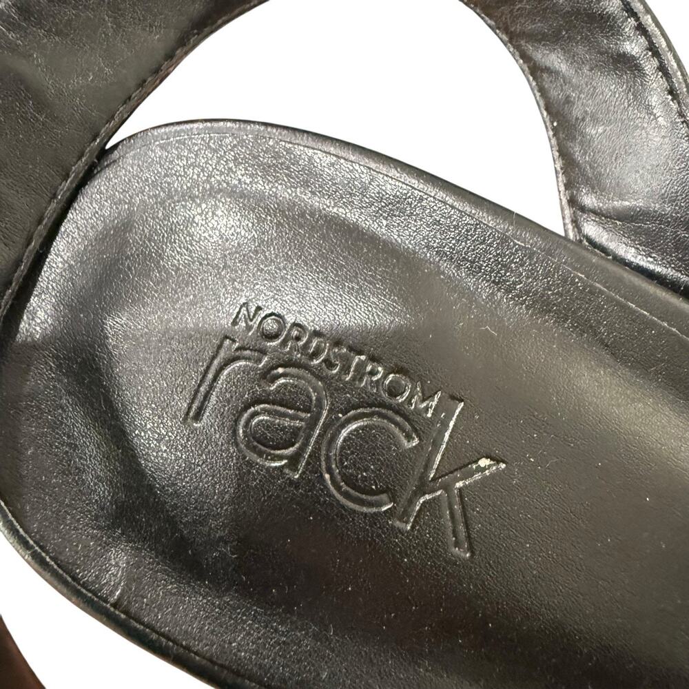 Nordstrom Rack Black Cork Block Heel Platform Sandals Size 7.5M - Picture 9 of 9